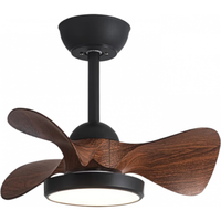 明灯汇儿童餐厅卧室22寸风扇灯阳台过道吊扇灯厨房书房变频静音风扇吊灯 22-671A白色吸顶-浅木纹叶+遥控