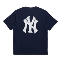 NEW ERA 纽亦华 2023新款短袖t恤MLB腰果花男女同款情侣印花圆领衫 13546478-藏青色 NY S