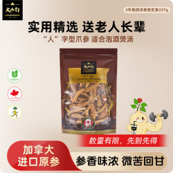  大山行 加拿大进口5年 西洋参人字号泡参 220g袋装  