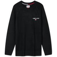 TOMMY HILFIGER Tommy Jeans男休闲通勤经典刺绣合身版舒适圆领打底针织衫