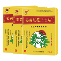 金牛姜黄三七贴腰椎颈椎颈肩周膝盖关节贴四肢舒筋活络贴艾灸贴热敷贴 姜黄红花三七贴【5盒】【升级版】