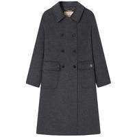 Teenie Weenie 女式大衣【澳毛】小熊女装简约冬装长款翻领双面毛呢大衣外套