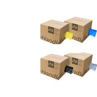 e洁 垃圾袋家用手提式加厚抽绳垃圾袋实惠装塑料袋 背心 45*59cm 200只 颜色随