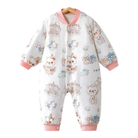 贝肽斯儿童连体衣春秋季夹棉恒温加厚保暖新生儿衣服男女宝宝连体衣 觅密派对 73cm