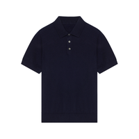 ERDOS 羊绒POLO衫2024年早秋精纺短袖薄款翻领针织衫通勤