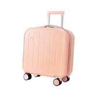NINETYGO 90分 行李箱18英寸小型登机箱旅行轻音万向轮儿童拉杆箱粉色