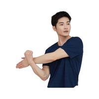 惠寻 京东自有品牌冰丝速干T恤男圆领短袖透气运动 藏青L