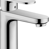 Hansgrohe 汉斯格雅 Vernis Blend 洗脸盆水龙头,出水口高度 100 毫米,节水浴室水龙头,镀铬