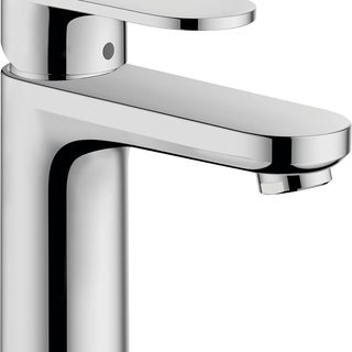 Hansgrohe 汉斯格雅 Vernis Blend 洗脸盆水龙头，出水口高度 100 毫米，节水浴室水龙头，镀铬