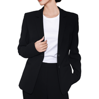 BOSS HUGO BOSS女士秋季优雅通勤商务时尚纯色西装外套