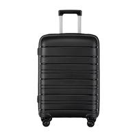 七匹狼行李箱男女品牌旅行箱时尚大容量密码登机箱拉杆箱20英寸 经典黑(双层拉链可扩容) 20寸_飞机登机箱