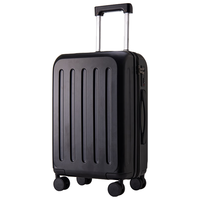 ELLE 她 20英寸行李箱女士拉杆箱时尚琉璃黑万向轮旅行箱拉链密码箱