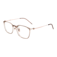 依视路(ESSILOR)钻晶A4镜片 近视眼镜 防蓝光防辐射 TR+钛全框L9107冷茶 1.56