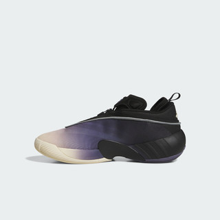 adidas 米切尔7代缓震回弹防滑专业篮球鞋男女新款阿迪达斯官方   黑色/柔和紫罗兰/暖香草色(推荐选大半码)   4