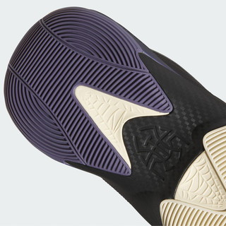 adidas 米切尔7代缓震回弹防滑专业篮球鞋男女新款阿迪达斯官方   黑色/柔和紫罗兰/暖香草色(推荐选大半码)   4