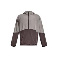 安德玛 UNDERARMOUR)秋冬RUSH男子1/2拉链梭织连帽训练运动卫衣1379678 灰色294 L