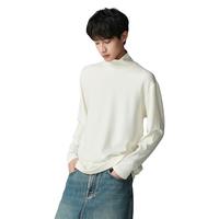 棉先生暖皮黑科技蜂巢德绒长袖T恤男 秋冬厚款保暖内搭高领打底衫