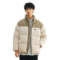 714street潮牌立领羽绒服男女冬季白鸭绒外套保暖加厚棉服