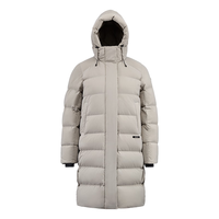 君羽户外羽绒服女中长款800蓬白鹅绒23年冬时尚加厚鹅绒服H52316 浅棕色 M（白鹅绒190克）