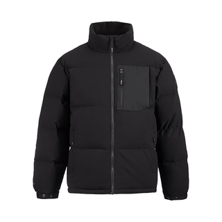 君羽户外羽绒服男800蓬白鹅绒加厚立领保暖鹅绒服H52219 黑色 3XL（白鹅绒210克）