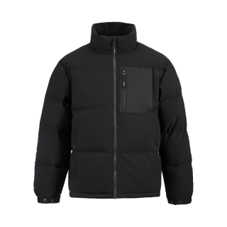 君羽户外羽绒服男800蓬白鹅绒加厚立领保暖鹅绒服H52219 黑色 3XL（白鹅绒210克）