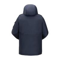 探路者棉服外套上衣二合一户外工装风连帽可拆卸内胆棉衣加厚保暖季男 藏蓝 S