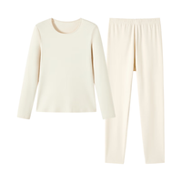 都市丽人保暖内衣女套装山茶油保湿冬圆领纯色打底秋衣秋裤2W31A7