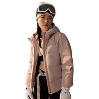 XTEP特步【国潮】有暖气 | 女羽绒服秋冬保暖鸭绒连帽加厚运动外套 樱樱樱（豆皮粉） 2XL