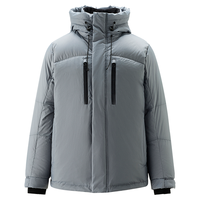 GIORDANO 佐丹奴 秋冬保暖男装90%鹅绒轻奢男式连帽羽绒服厚中长款羽绒外套男士
