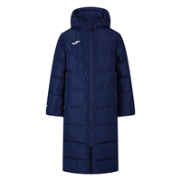 JOMA儿童棉服男童女童冬季长款加厚保暖轻薄修身连帽足球训练棉外套 藏青 160