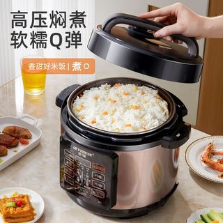 半球家用双胆电压力锅4L5L6L升智能高压锅不锈钢内胆多功能电高压饭煲 4升半球电压力锅(适合1-4人用) 双胆(不粘胆+搪瓷胆)