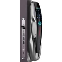 PALMHANG 掌航 指纹锁智能门锁家用防盗门锁密码锁电子锁推拉式全自动锁NFC 开锁 Q8H灰