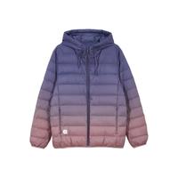 杰克·琼斯(JACK&JONES)舒适百搭拉链门襟衣身渐变设计羽绒外套男223423023 E16灰紫色 165/88A/XS