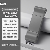 LEDOMODA弹力带阻力带瑜伽拉力带康复力量训练田径引体向上辅助带弹力绳 灰色102mm（90-280磅）宗师级