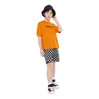 361°361童装男童速干五分短裤季中大童运动裤儿童格纹裤子