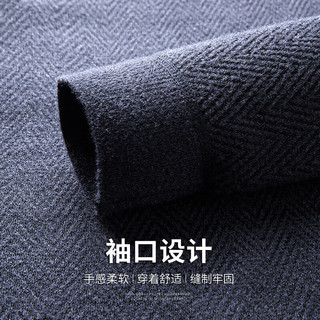 SHANSHAN杉杉针织衫男秋冬新款加绒加厚男士毛衣简约内搭商务休闲中青年爸 湖蓝色 XL /180