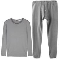 宜而爽男棉毛条纹圆领衫裤MD4306/07 浅灰 170(L)