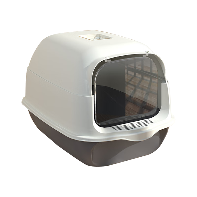 移动端、京东百亿补贴：HELLOJOY 猫砂盆全封闭防外溅猫厕所幼猫成猫大号 气质灰