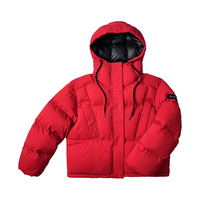 羽绒服女23时尚连帽短款700蓬白鹅绒服秋冬羽绒夹克SC62038 红色 L