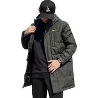 adidas 阿迪达斯 neo男装 冬季运动服防风保暖中长款羽绒服外套 GJ8779 M/175