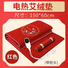 蒲阳世家电加热艾灸毯艾绒床垫艾草褥子热敷垫家用艾灸垫养生馆艾灸毯 红色毯+枕头