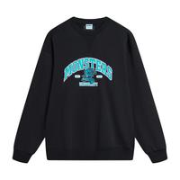 李宁（LI-NING）丨迪士尼怪兽大学系列加绒保暖卫衣男女秋冬运动上衣AWDT813 【加绒】黑色-1 XXL