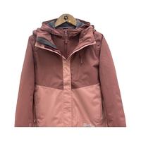 狼爪 冲锋衣女秋冬防风防水软壳三合一夹克外套5121182 脂粉色 L