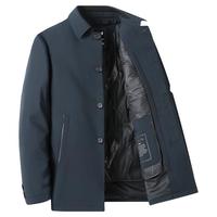 老爷车羽绒服男中年爸爸装冬季棉服可拆卸内胆中老年行政夹克外套
