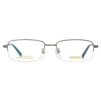 精工(SEIKO)眼镜框男士商务半框眼镜架钛合金光学眼镜配近视HC1002 02-银色 万新1.60多屏防蓝光镜片
