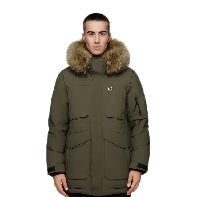 HALTI 芬兰男士羽绒服防风防泼水保暖貉子毛95绒派克服HDTDA56259S 牛油果绿色 170