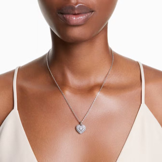 SWAROVSKI 施华洛世奇 IDYLLIA E HEART爱心项链 镀白金色 5684386