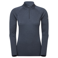 MONTANE盟泰恩DART ZIP NECK户外长袖登山速干衣女徒步攀岩越野跑 ECLIPSE BLUE 日蚀蓝 S