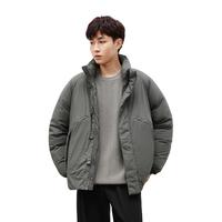 太平鸟男装 面包服男冬季潮流宽松短款羽绒服