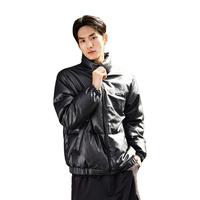 太平鸟男装 潮流羽绒服男短款冬季黑色面包服